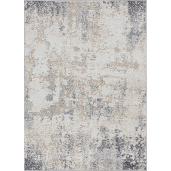 Tayse Diamond Area Rug DIA1100 Contemporary Gray Faded Distressed 7' 10" x 10' 2" Rectangle