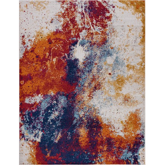 Tayse Diamond Area Rug DIA1600 Contemporary Multi-Color Faded Shaded 3' 3" x 4' 11" Rectangle