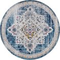 thumbnail image 1 of Tayse Diamond Area Rug DIA1800 Traditional Blue Vintage Bulbs, 1 of 2
