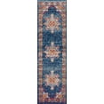 thumbnail image 1 of Tayse Diamond Area Rug DIA1900 Traditional Blue Bulbs Vines 2' 2" x 7' 3" Rectangle, 1 of 2