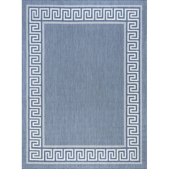 Tayse Eco Area Rug ECO1002 Transitional Blue Angled Baltic 3' 11'' x 5'3'' Rectangle