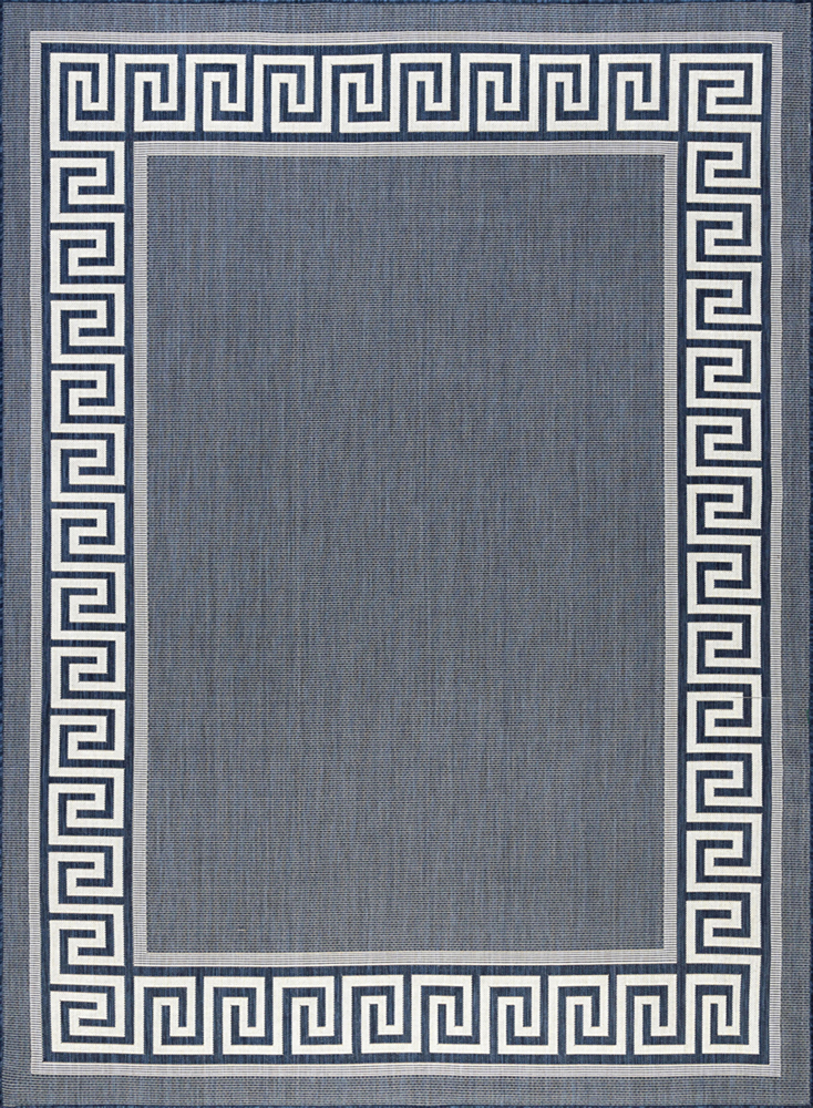 Tayse Eco Area Rug ECO1005 Transitional Navy Solid Angled 5' 3