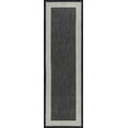 thumbnail image 1 of Tayse Eco Area Rug ECO1100 Transitional Black Banded Rows 2' 2" x 7' 3" Rectangle, 1 of 2