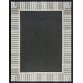 thumbnail image 1 of Tayse Eco Area Rug ECO1100 Transitional Black Banded Rows 5' 3" x 7' 3" Rectangle, 1 of 2