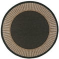 thumbnail image 1 of Tayse Eco Area Rug ECO1101 Transitional Black Banded Rows 7' 10 x 7' 10" Round, 1 of 2