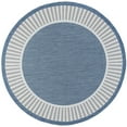thumbnail image 1 of Tayse Eco Area Rug ECO1102 Transitional Blue Banded Lines 5' 3" x 5' 3" Round, 1 of 2