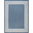 thumbnail image 1 of Tayse Eco Area Rug ECO1102 Transitional Blue Banded Lines 5' 3" x 7' 3" Rectangle, 1 of 2