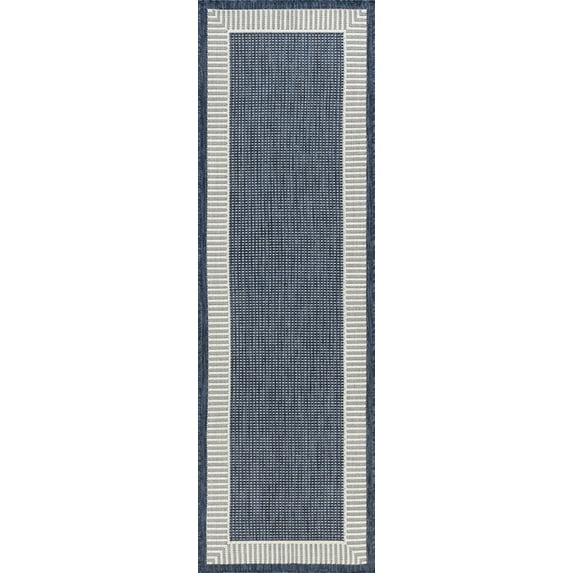 Tayse Eco Area Rug ECO1105 Transitional Navy Faded Shaded 2' 2" x 7' 3" Rectangle
