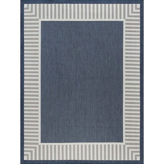 Tayse Eco Area Rug ECO1105 Transitional Navy Faded Shaded 3' 11'' x 5'3'' Rectangle