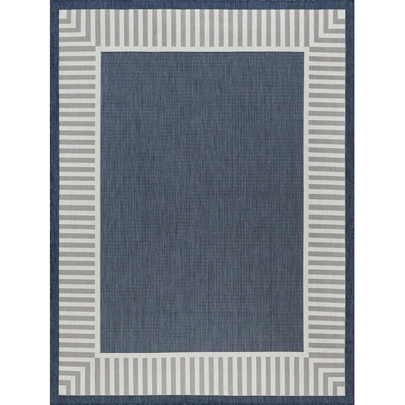 Tayse Eco Area Rug ECO1105 Transitional Navy Faded Shaded 3' 11'' x 5'3'' Rectangle