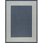 Tayse Eco Area Rug ECO1105 Transitional Navy Faded Shaded 5' 3" x 7' 3" Rectangle