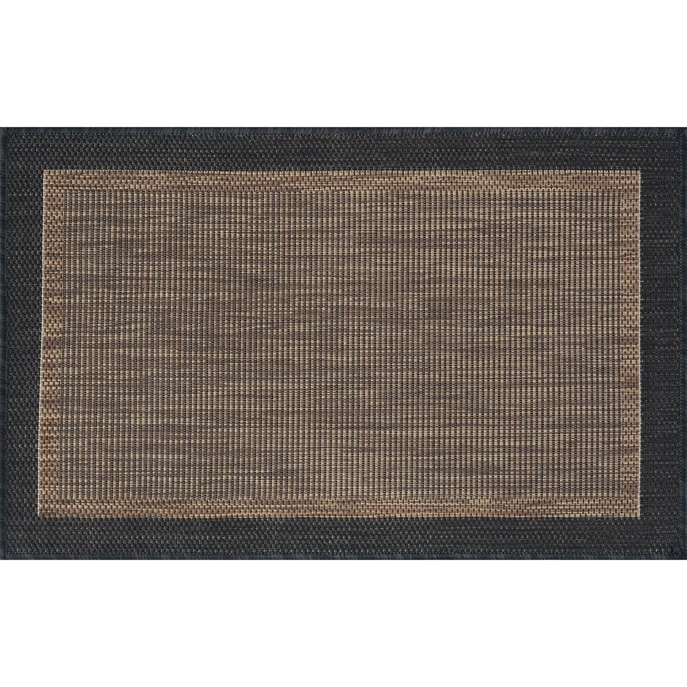 Tayse Eco Area Rug ECO1201 Transitional Black Solid Single-Color 2' x 2 ...