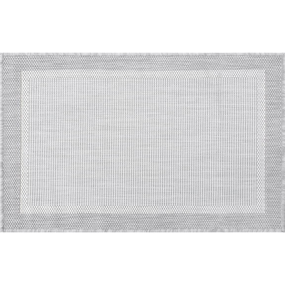 Tayse Eco Area Rug ECO1204 Transitional Gray Solid Flat 2' x 2' 11" Rectangle