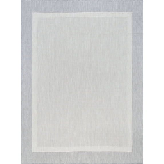 Tayse Eco Area Rug ECO1204 Transitional Gray Solid Flat 5' 3" x 7' 3" Rectangle