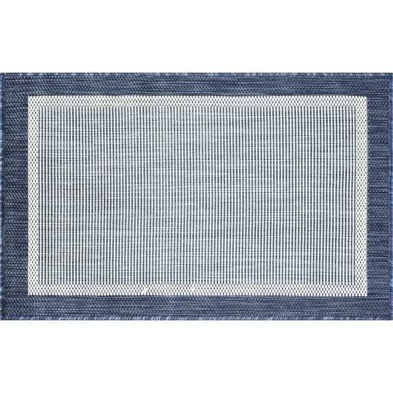 Tayse Eco Area Rug ECO1205 Transitional Navy Solid Simple 2' x 2' 11" Rectangle