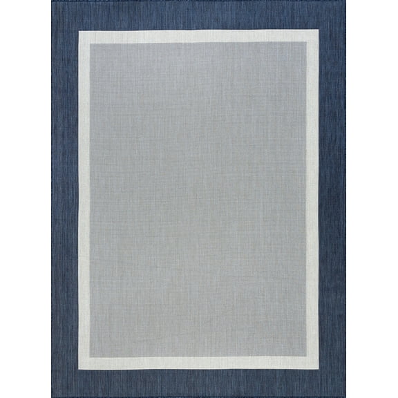 Tayse Eco Area Rug ECO1205 Transitional Navy Solid Simple 8' 9" x 12' 2" Rectangle