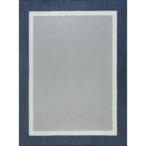 Tayse Eco Area Rug ECO1205 Transitional Navy Solid Simple 8' 9" x 12' 2" Rectangle