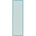 thumbnail image 1 of Tayse Eco Area Rug ECO1206 Transitional Aqua Solid Single-Color 2' 2" x 7' 3" Rectangle, 1 of 2
