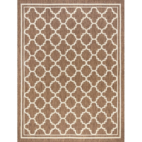 Tayse Eco Area Rug ECO1303 Transitional Gold Repeat Loops 7' 10" x 10' 2" Rectangle
