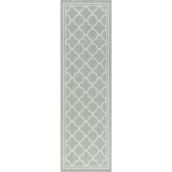 Tayse Eco Area Rug ECO1304 Transitional Gray Simple Loops 2' 2" x 7' 3" Rectangle