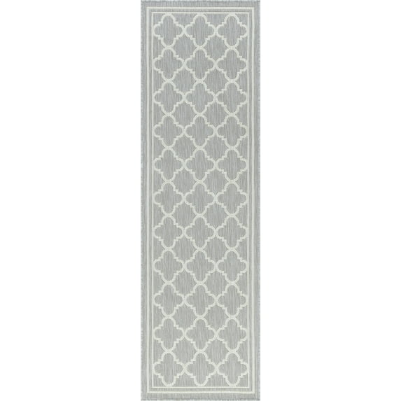Tayse Eco Area Rug ECO1304 Transitional Gray Simple Loops 2' 2" x 7' 3" Rectangle