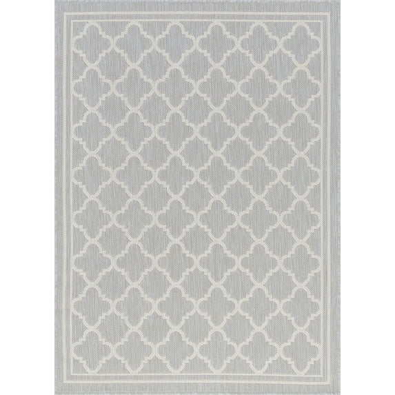 Tayse Eco Area Rug ECO1304 Transitional Gray Simple Loops 3' 11'' x 5'3'' Rectangle
