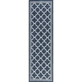 thumbnail image 1 of Tayse Eco Area Rug ECO1305 Transitional Navy Angled Rings 2' 2" x 7' 3" Rectangle, 1 of 2