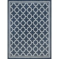 thumbnail image 1 of Tayse Eco Area Rug ECO1305 Transitional Navy Angled Rings 3' 11'' x 5'3'' Rectangle, 1 of 2