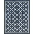 thumbnail image 1 of Tayse Eco Area Rug ECO1305 Transitional Navy Angled Rings 7' 10" x 10' 2" Rectangle, 1 of 2
