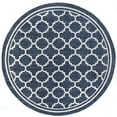 thumbnail image 1 of Tayse Eco Area Rug ECO1305 Transitional Navy Angled Rings 7' 10 x 7' 10" Round, 1 of 2