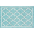 thumbnail image 1 of Tayse Eco Area Rug ECO1306 Transitional Aqua Repeated Rings 2' x 2' 11" Rectangle, 1 of 2