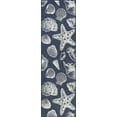 thumbnail image 1 of Tayse Eco Area Rug ECO1405 Novelty Navy Shells Fish 2' 2" x 7' 3" Rectangle, 1 of 2