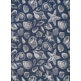 thumbnail image 1 of Tayse Eco Area Rug ECO1405 Novelty Navy Shells Fish 3' 11'' x 5'3'' Rectangle, 1 of 2