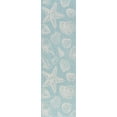 thumbnail image 1 of Tayse Eco Area Rug ECO1406 Novelty Aqua Ocean Shells 2' 2" x 7' 3" Rectangle, 1 of 2