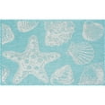 thumbnail image 1 of Tayse Eco Area Rug ECO1406 Novelty Aqua Ocean Shells 2' x 2' 11" Rectangle, 1 of 2