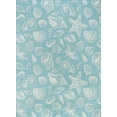 thumbnail image 1 of Tayse Eco Area Rug ECO1406 Novelty Aqua Ocean Shells 5' 3" x 7' 3" Rectangle, 1 of 2