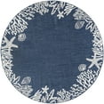 thumbnail image 1 of Tayse Eco Area Rug ECO1505 Novelty Navy Sea Coral 5' 3" x 5' 3" Round, 1 of 2