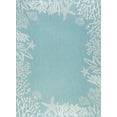 thumbnail image 1 of Tayse Eco Area Rug ECO1506 Novelty Aqua Shells Sea 5' 3" x 7' 3" Rectangle, 1 of 2
