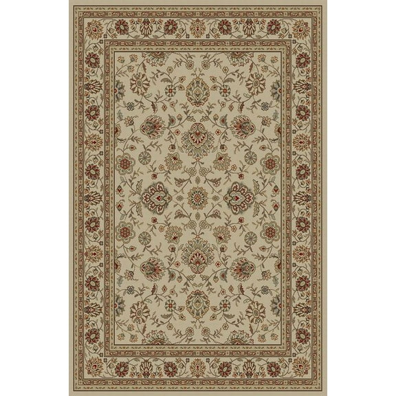 Tayse Elegance Area Rug 5142 Ivory Flower Vines