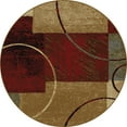 thumbnail image 1 of Tayse Elegance Area Rug 5430 MULTI Contemporary Multi Squares Boxes 5' 3" x 5' 3" Round, 1 of 2