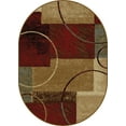 thumbnail image 1 of Tayse Elegance Area Rug 5430 MULTI Contemporary Multi Squares Boxes 5' 3" x 7' 3" Oval, 1 of 2