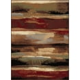 thumbnail image 1 of Tayse Festival Area Rug 8900 Contemporary Multi Paintstrokes Stripes 5' 3" x 5' 3" Round, 1 of 3