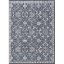 Tayse Hampton Area Rug HMP3809 Traditional Gray Rings Swirls 7' 10" x 9' 10" Rectangle