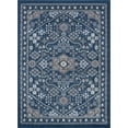 thumbnail image 1 of Tayse Hampton Area Rug HMP4007 Traditional Navy Medallion Curls 5' x 7' Rectangle, 1 of 2