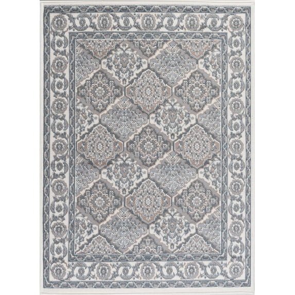 Tayse Hampton Area Rug HMP4217 Traditional Cream Garlands Petals 2' 3" x 7' 3" Rectangle