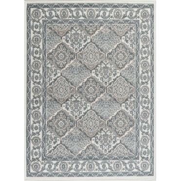 Tayse Hampton Area Rug HMP4217 Traditional Cream Garlands Petals 7' 10" x 9' 10" Rectangle
