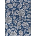 thumbnail image 1 of Tayse Madison Area Rug MDN3407 Transitional Navy Bulbs Leaves 2' 3" x 7' 3" Rectangle, 1 of 2