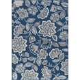 thumbnail image 1 of Tayse Madison Area Rug MDN3407 Transitional Navy Bulbs Leaves 5' x 7' Rectangle, 1 of 2