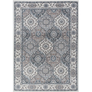 Tayse Madison Area Rug MDN3617 Traditional Cream Half-Brick Repeat 5' x 7' Rectangle