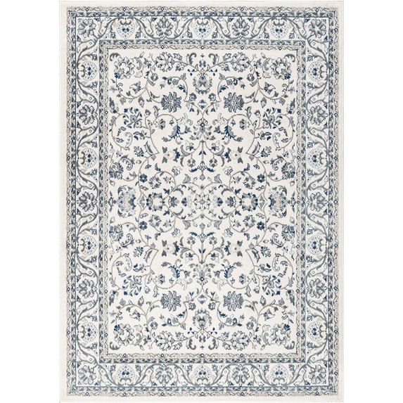 Tayse Madison Area Rug MDN4617 Traditional Cream Bulbs Mirrored 3' 11'' x 5'3'' Rectangle